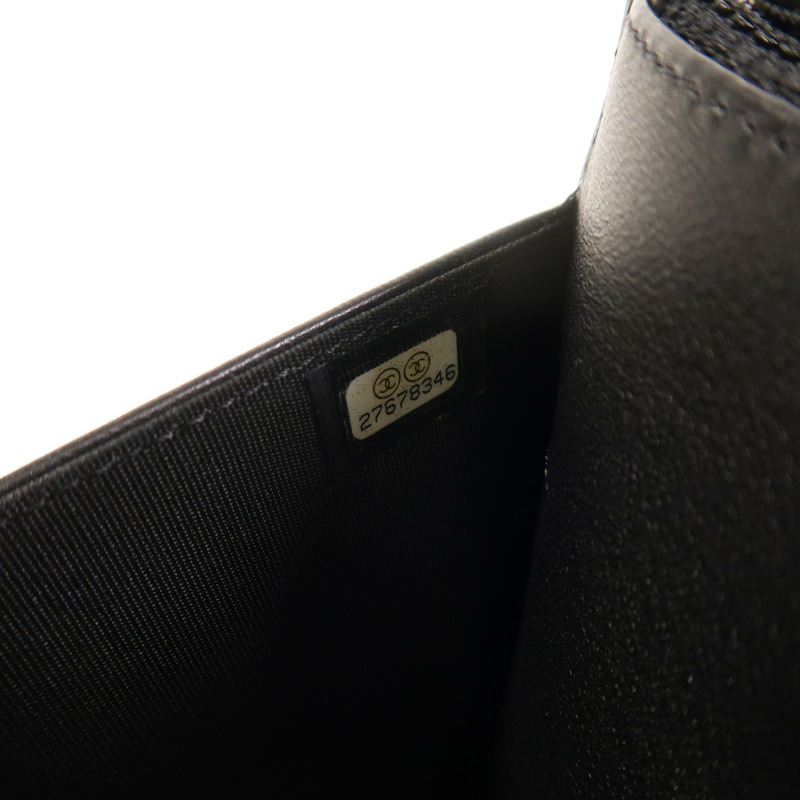 CHANEL 羊皮皮革Boy Wallet On Chain鏈帶肩背袋-6