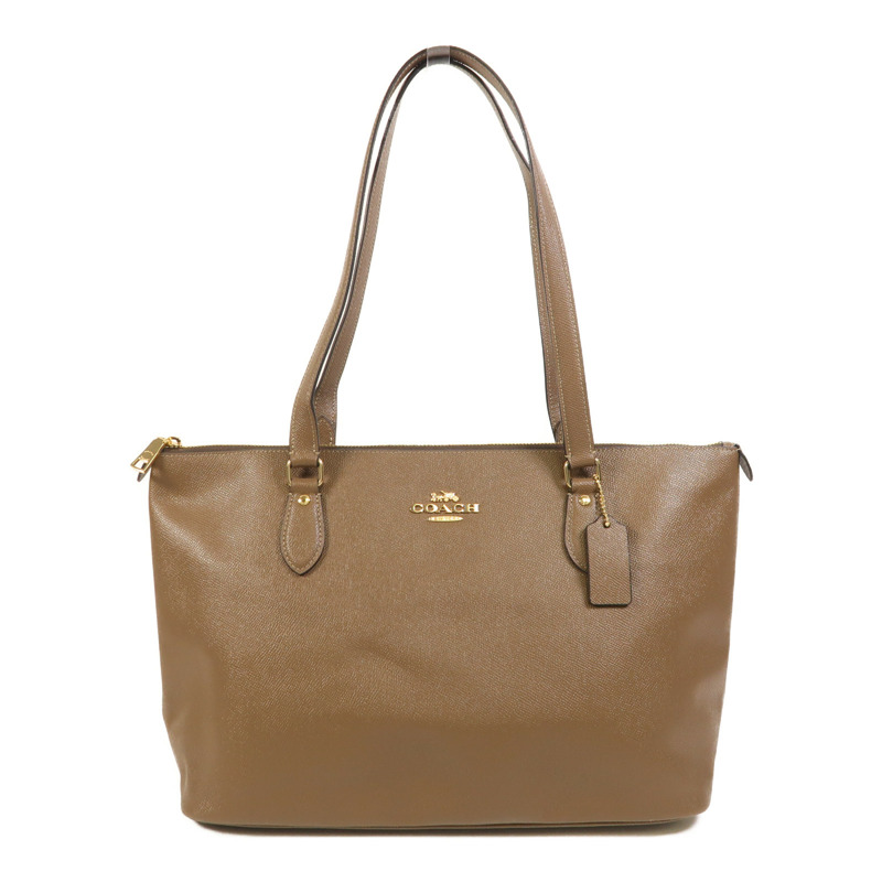 COACH 牛皮皮革Gallery Tote Bag金扣肩背袋-0