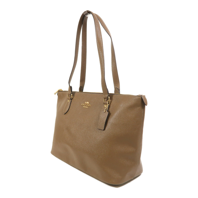 COACH 牛皮皮革Gallery Tote Bag金扣肩背袋-2