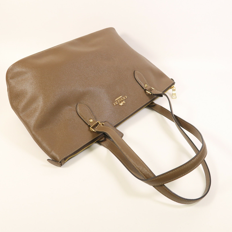 COACH 牛皮皮革Gallery Tote Bag金扣肩背袋-6