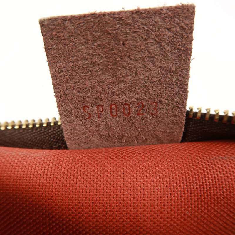 LOUIS VUITTON Damier Trousse Makeup Accessory Pouch金扣手挽袋棕色-6