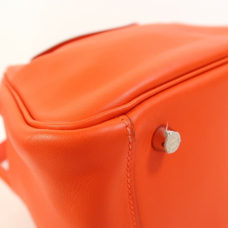 HERMES Swift皮革Lindy 26銀扣手挽肩背兩用袋Capucine-12