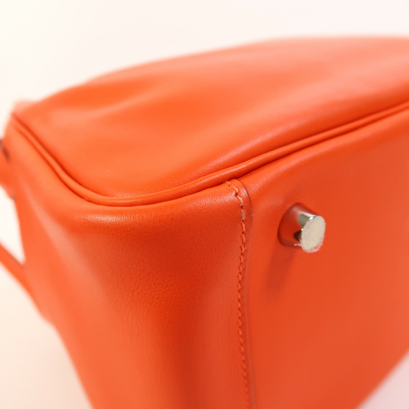 HERMES Swift皮革Lindy 26銀扣手挽肩背兩用袋Capucine-14