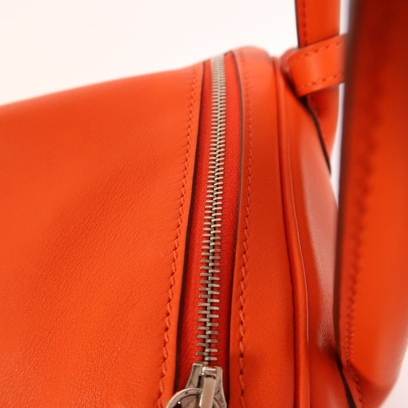 HERMES Swift皮革Lindy 26銀扣手挽肩背兩用袋Capucine-17