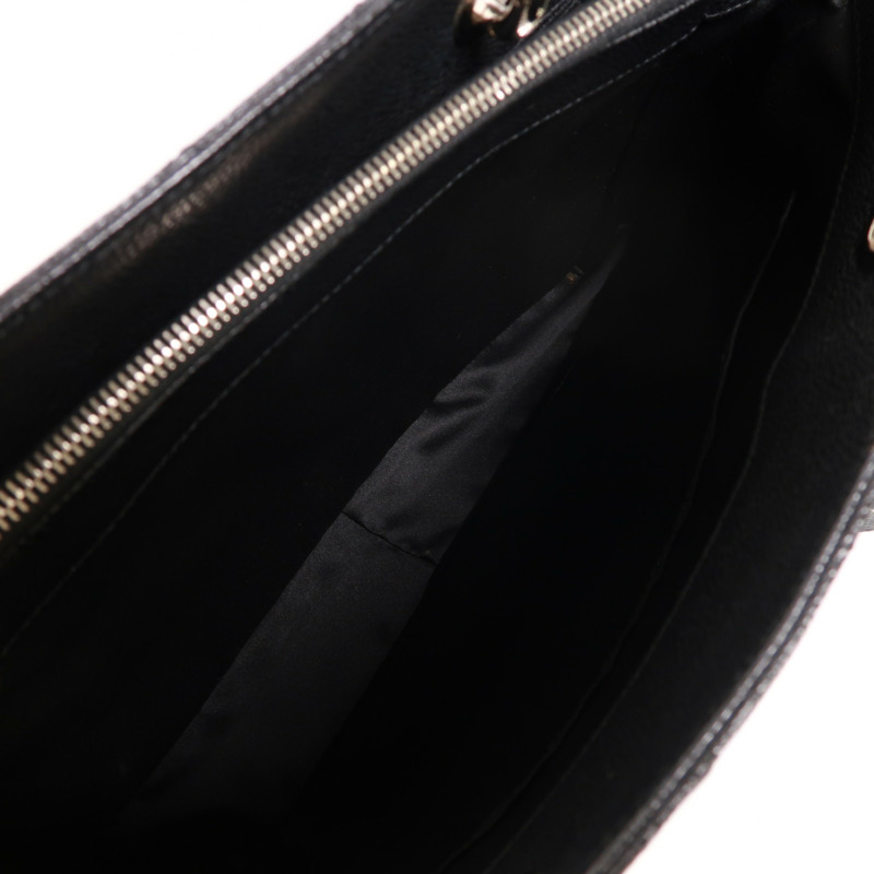 CHANEL 牛皮皮革GST Grand Shopping Tote Bag銀扣鏈帶肩背袋-4