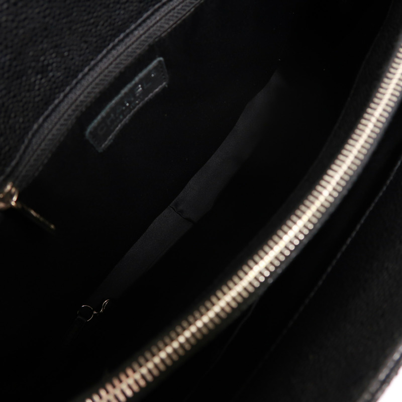 CHANEL 牛皮皮革GST Grand Shopping Tote Bag銀扣鏈帶肩背袋-5