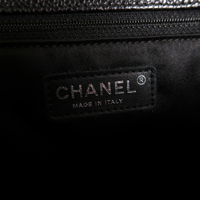 CHANEL 牛皮皮革GST Grand Shopping Tote Bag銀扣鏈帶肩背袋-6