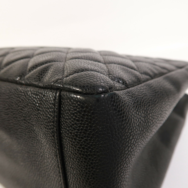 CHANEL 牛皮皮革GST Grand Shopping Tote Bag銀扣鏈帶肩背袋-9