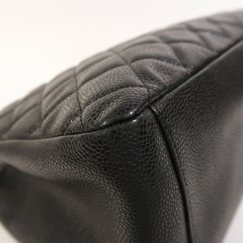 CHANEL 牛皮皮革GST Grand Shopping Tote Bag銀扣鏈帶肩背袋-10