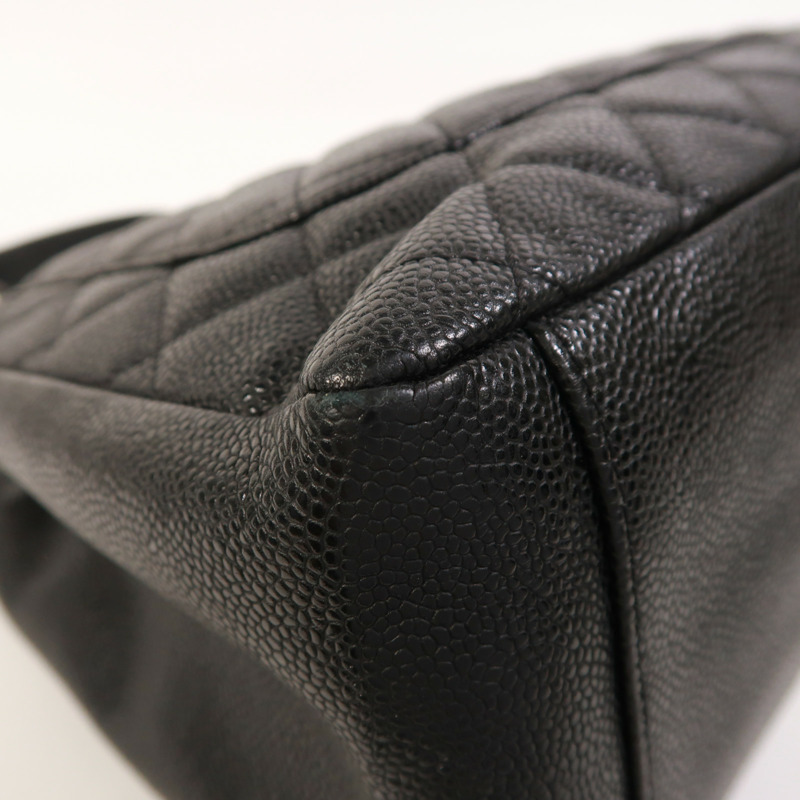 CHANEL 牛皮皮革GST Grand Shopping Tote Bag銀扣鏈帶肩背袋-12