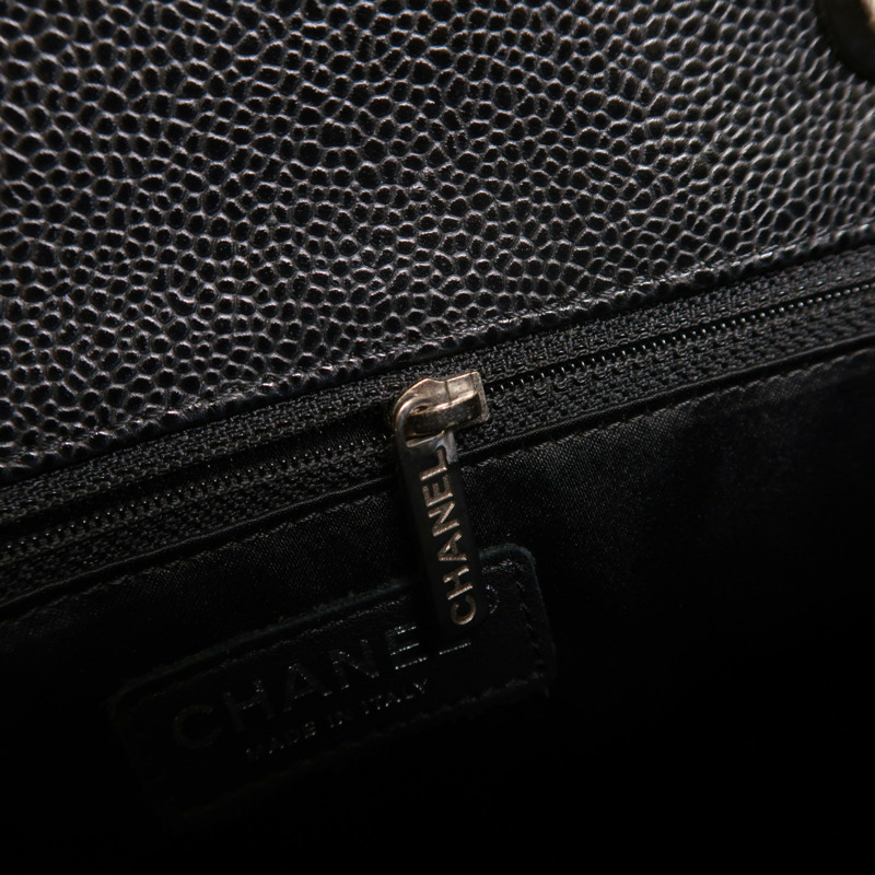 CHANEL 牛皮皮革GST Grand Shopping Tote Bag銀扣鏈帶肩背袋-15