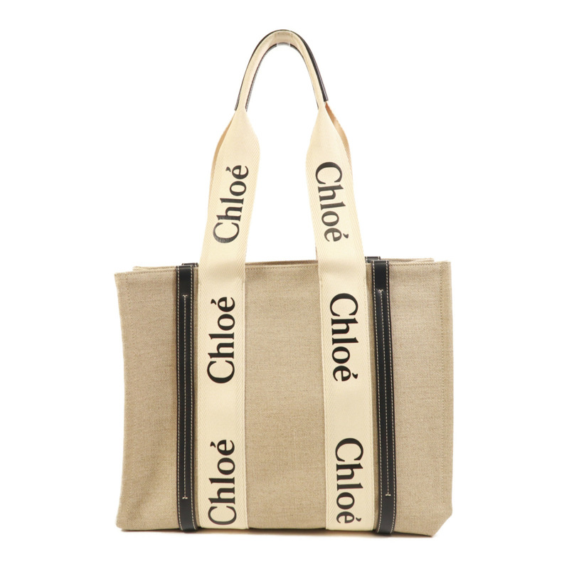 Chloe 帆布Woody Tote Medium肩背袋-1