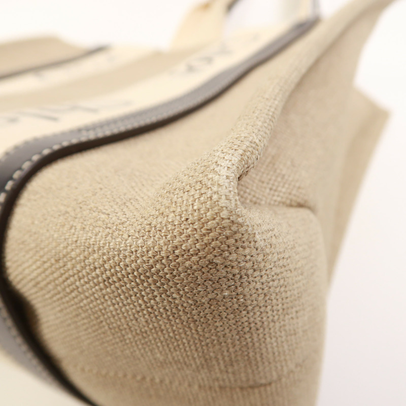 Chloe 帆布Woody Tote Medium肩背袋-10