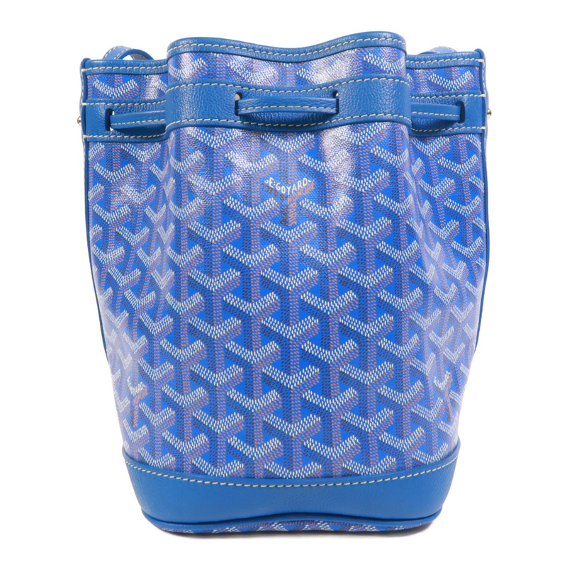 GOYARD 塗層帆布Petit Flot Bucket銀扣肩背袋-1
