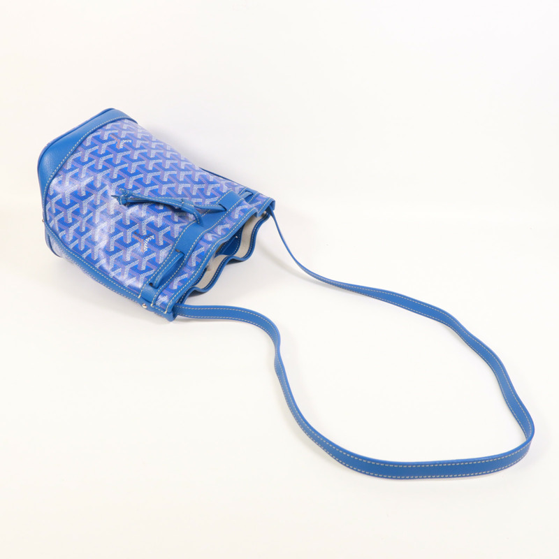 GOYARD 塗層帆布Petit Flot Bucket銀扣肩背袋-7