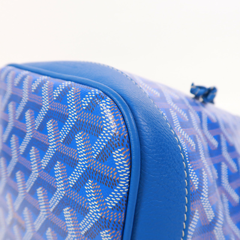 GOYARD 塗層帆布Petit Flot Bucket銀扣肩背袋-9