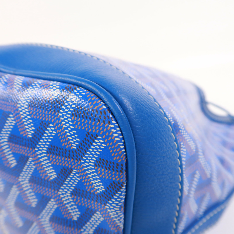 GOYARD 塗層帆布Petit Flot Bucket銀扣肩背袋-11