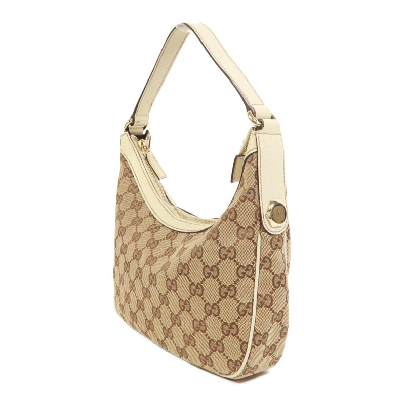 GUCCI 帆布Shoulder Bag金扣肩背袋-2