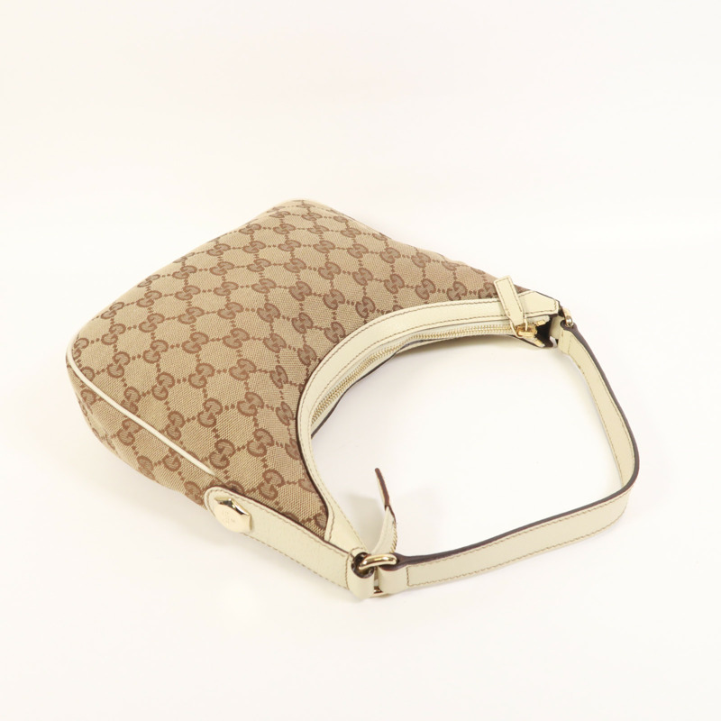 GUCCI 帆布Shoulder Bag金扣肩背袋-7