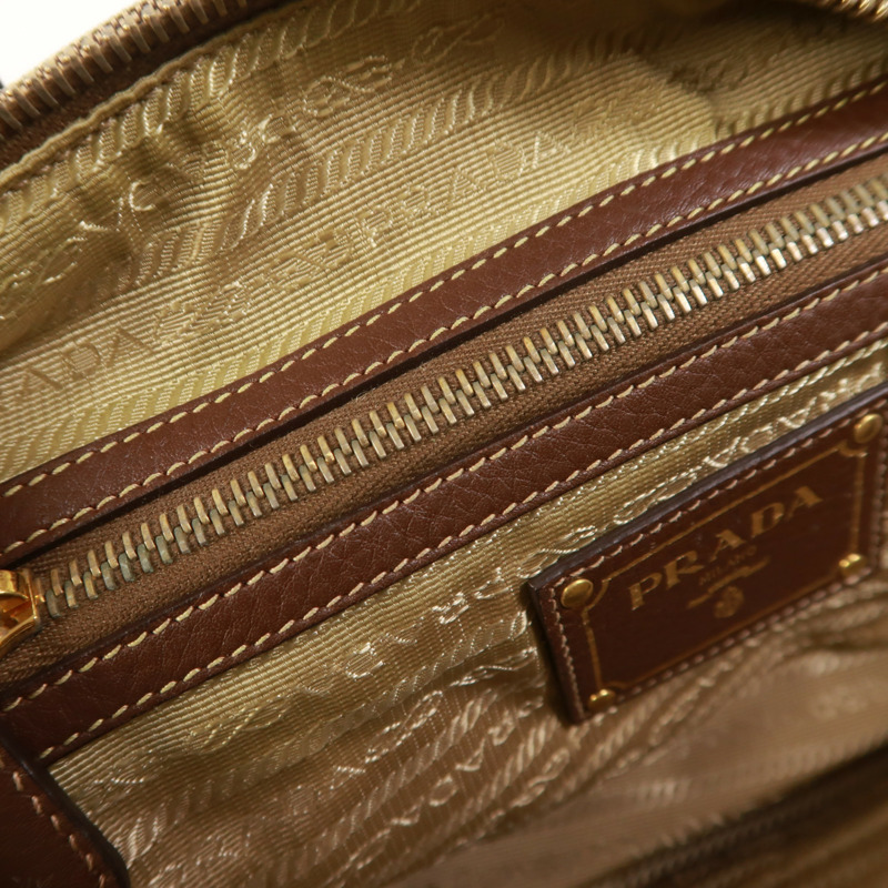 PRADA 帆布Shoulder Bag金扣肩背袋-16