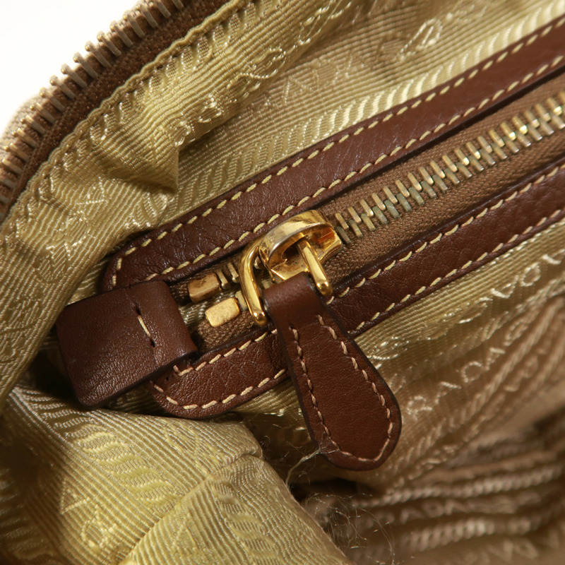 PRADA 帆布Shoulder Bag金扣肩背袋-17