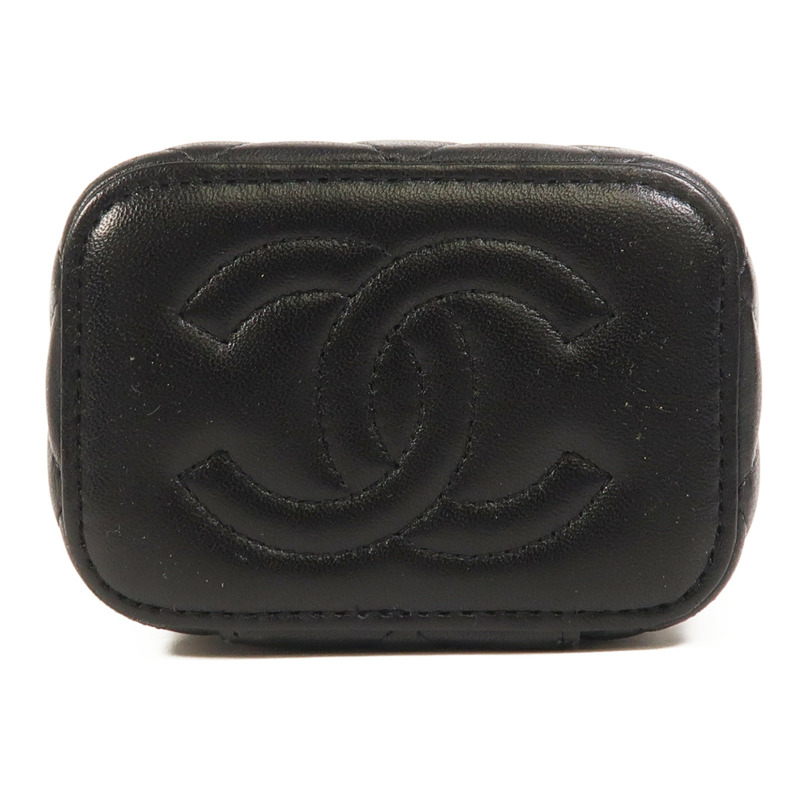 CHANEL 羊皮皮革Mini Vanity金扣鏈帶肩背袋-3