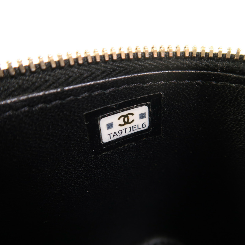 CHANEL 羊皮皮革Mini Vanity金扣鏈帶肩背袋-6