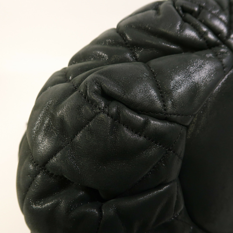 CHANEL 牛皮皮革Chain Shoulder銀扣手挽肩背兩用袋-12