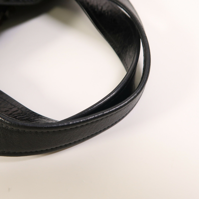 CHANEL 牛皮皮革Chain Shoulder銀扣手挽肩背兩用袋-14