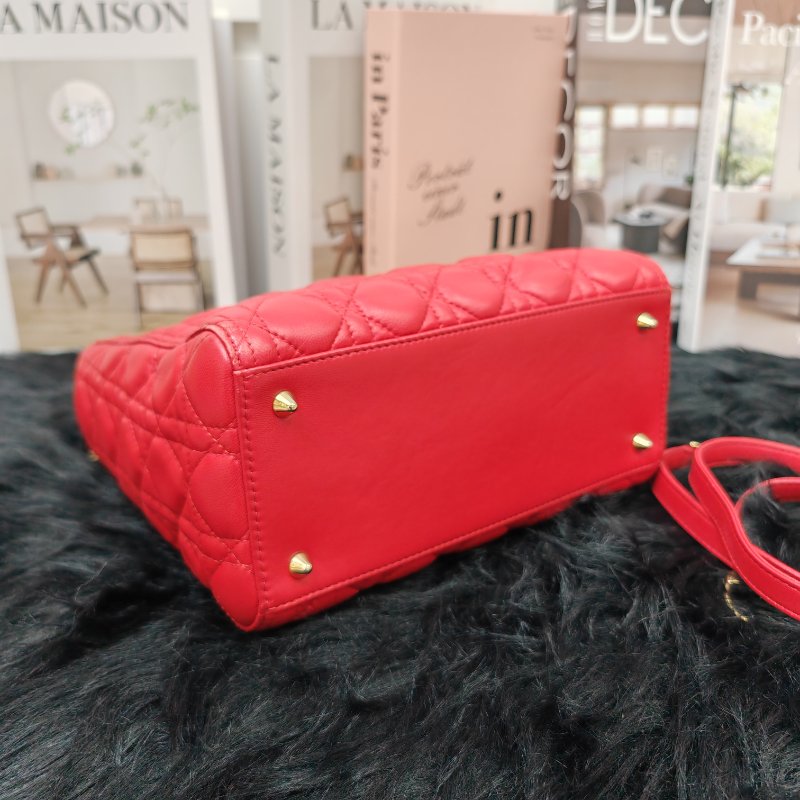 Dior 迪奧 紅色五格戴妃包-2