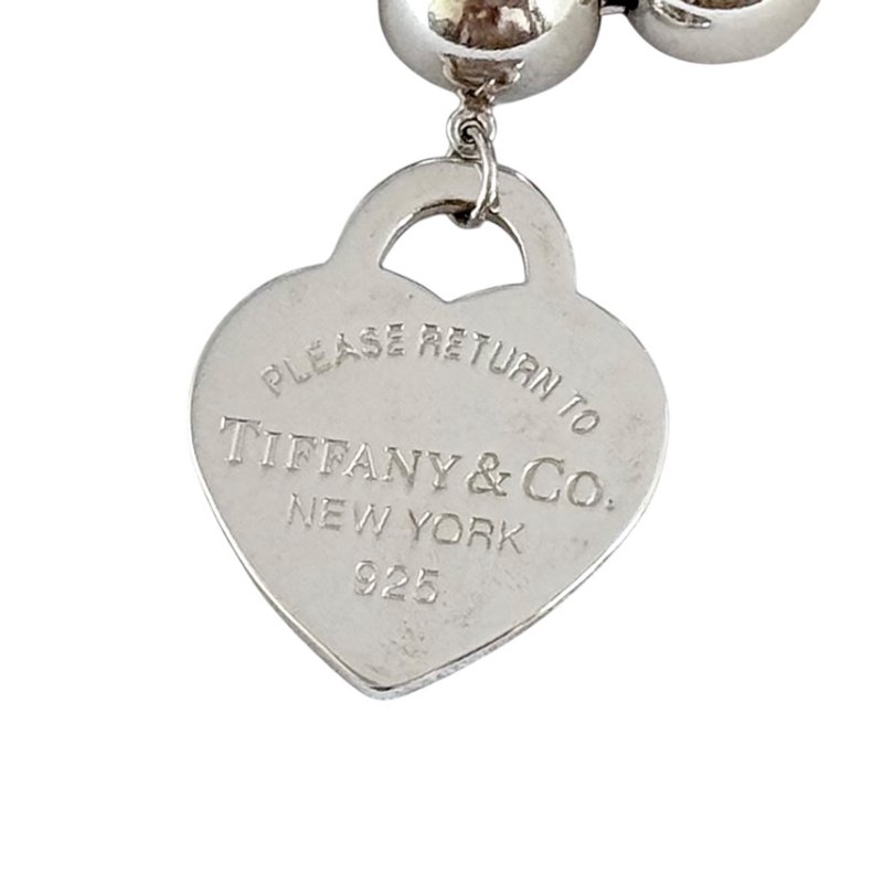 TIFFANY & CO. Return To Tiffany 8mm珠珠 純銀 愛心💗 手鏈-1