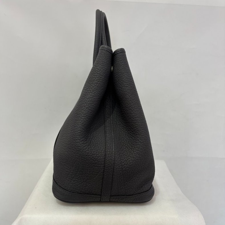 HERMES 深灰牛皮銀釦 Negonda G-P 36cm-3