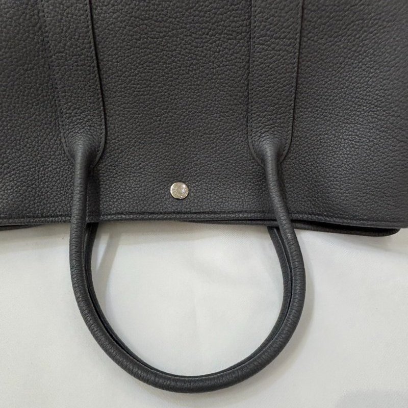 HERMES 深灰牛皮銀釦 Negonda G-P 36cm-8