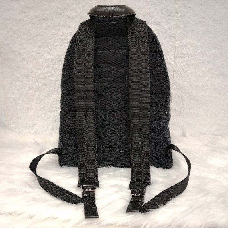 Dior Oblique 雙肩包 黑色 老花 塗層帆布拼牛皮 30 黑標-1