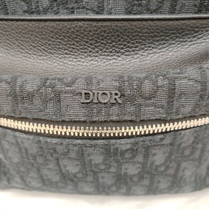 Dior Oblique 雙肩包 黑色 老花 塗層帆布拼牛皮 30 黑標-5