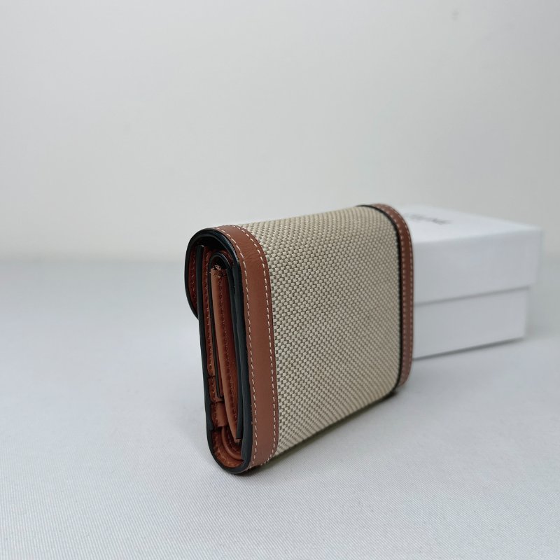 CELINE TRIOMPHE帆布三折短夾-5