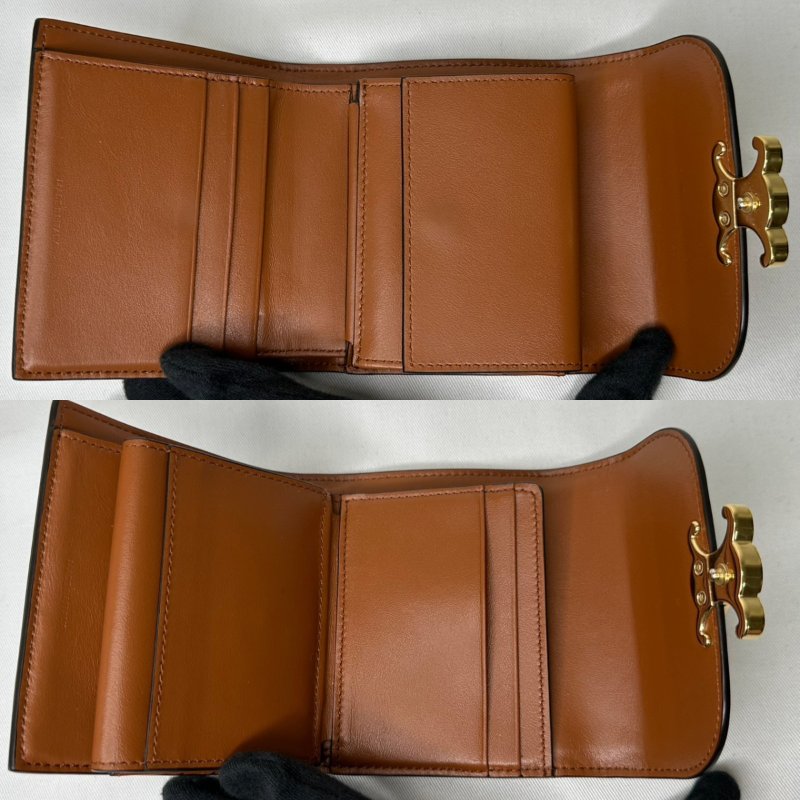 CELINE TRIOMPHE帆布三折短夾-6