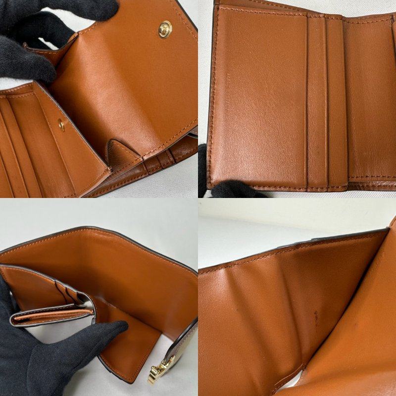 CELINE TRIOMPHE帆布三折短夾-7