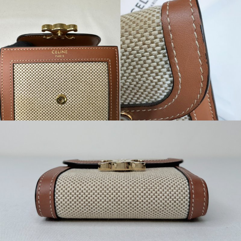 CELINE TRIOMPHE帆布三折短夾-8