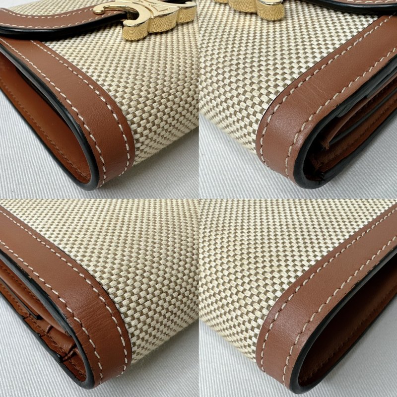 CELINE TRIOMPHE帆布三折短夾-9