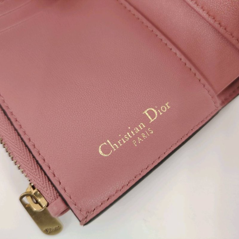 Dior 迪奧 粉色Saddle Lotus 錢包-7