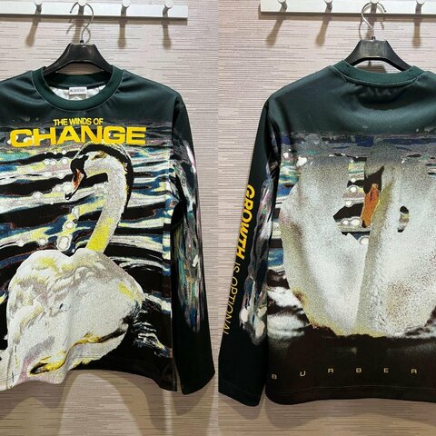 💎Han's house精品服飾💎 Burberry 天鵝 長袖 長T 現貨 XS ~ M號 原價33000