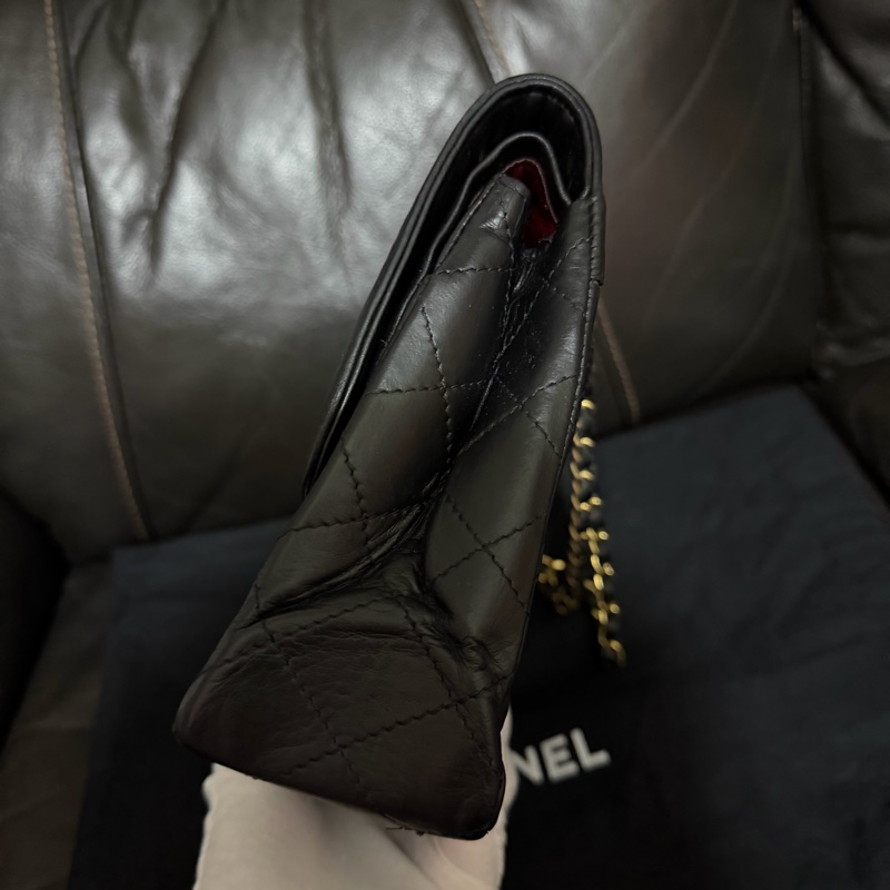 Chanel 中古巴黎限定鴛鴦金銀扣flap bag-3