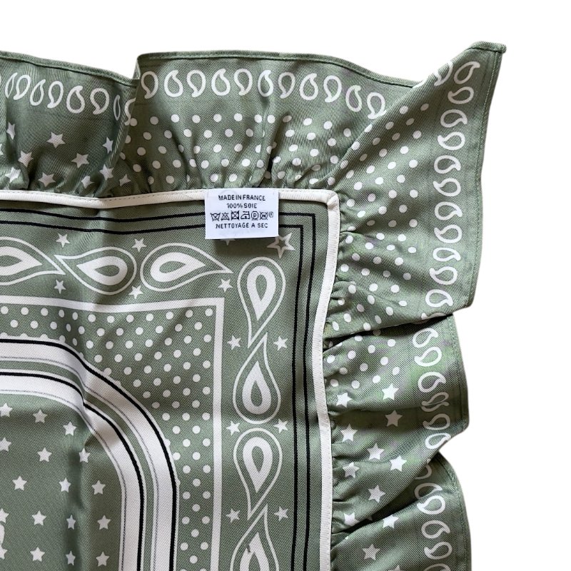 HERMES *極罕* Brides de Gala Bandana a Pois 荷葉花邊 圍巾-7