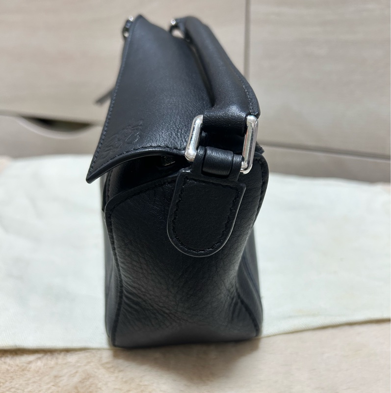 #大全配 LOEWE(羅意威) Puzzle 18 幾何包 迷你 MINI 黑色-8