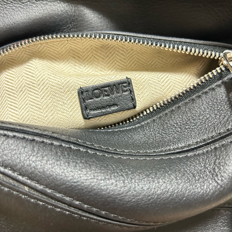 #大全配 LOEWE(羅意威) Puzzle 18 幾何包 迷你 MINI 黑色-13