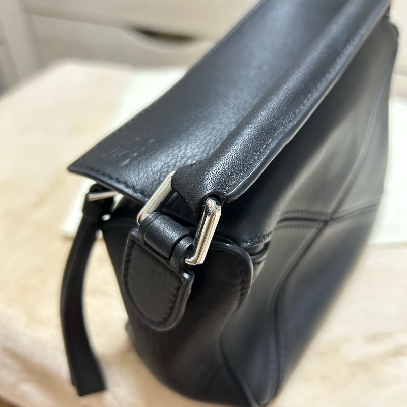 #大全配 超低價 LOEWE(羅意威) Puzzle 18 幾何包 迷你 MINI 黑色-22