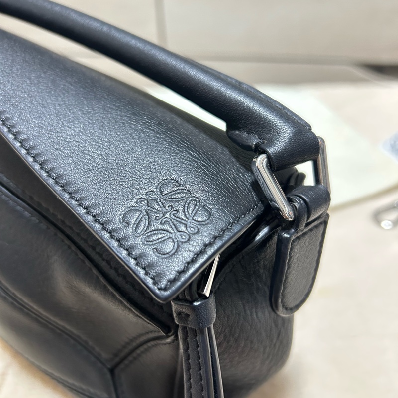 #大全配 超低價 LOEWE(羅意威) Puzzle 18 幾何包 迷你 MINI 黑色-23
