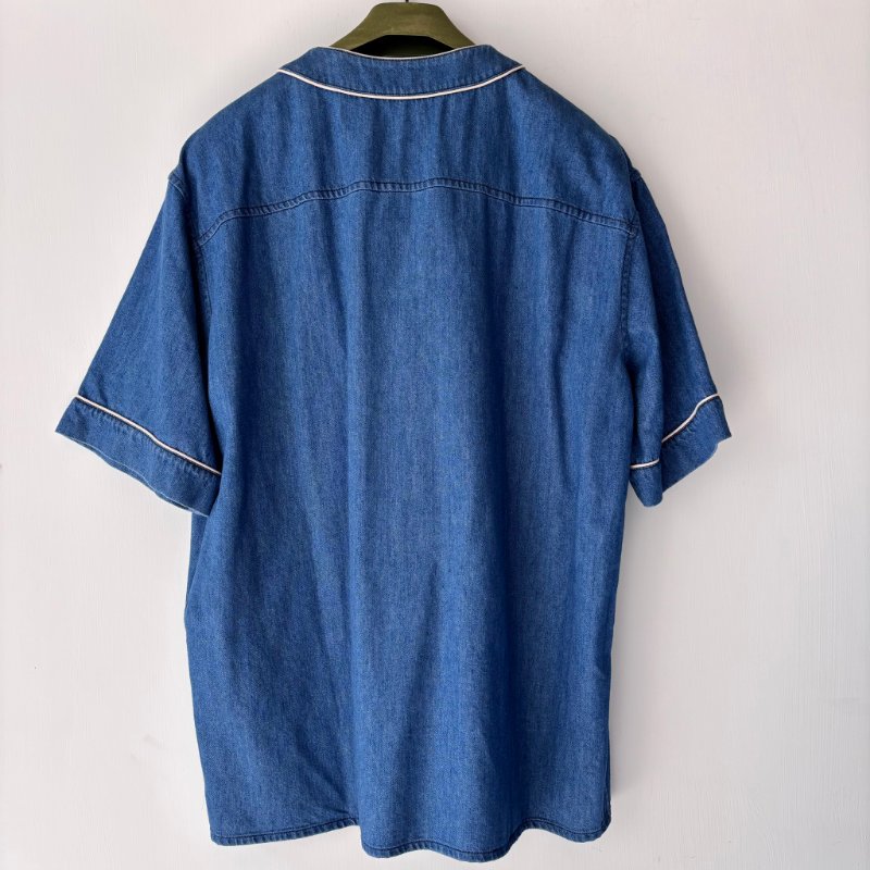::GUCCI:: 單寧Ｇ字刺繡上衣 外罩衫 Denim shirt with G patch-2