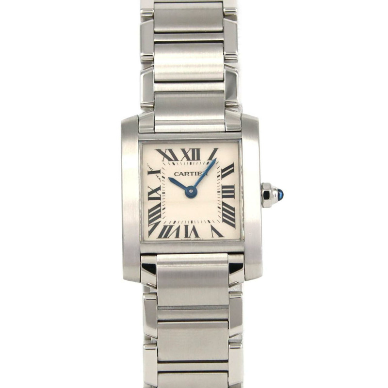 卡地亞 Tank Française SM W51008Q3 不鏽鋼石英錶-0